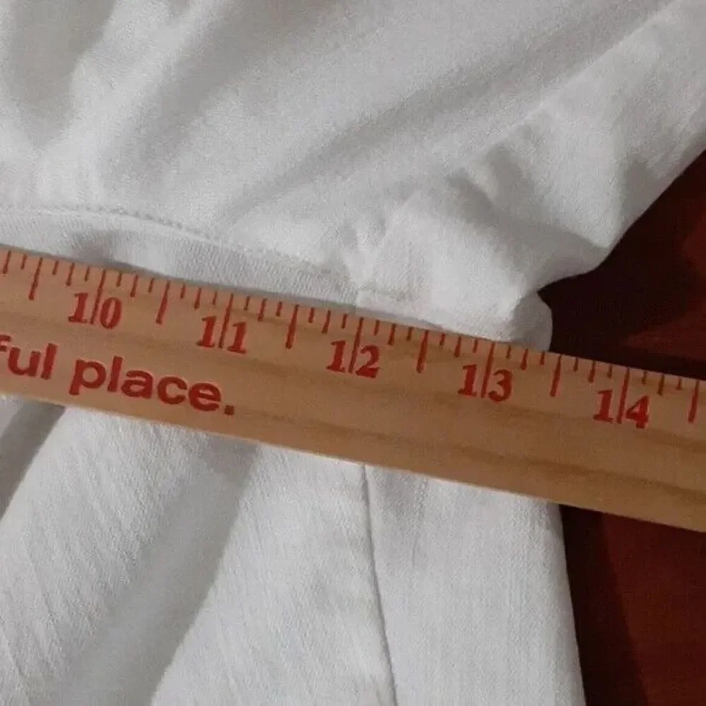 Christopher & Banks size 12 white cropped jeans - Picture 12 of 15